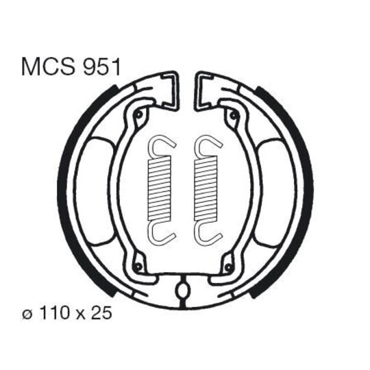 Brzdové čeľuste LUCAS MCS 951